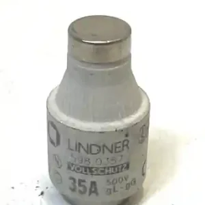 17x LINDNER BOGENSCHUTZ, 35A 500V, BOTTLE FUSE Preisknaller