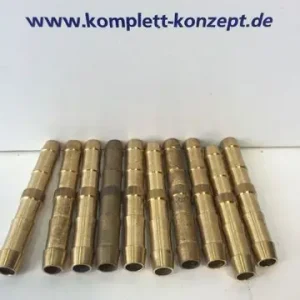 10 x Schlauchtülle Schlauchverbinder 10,4 mm Messing Wasser Druckluft Sofort Bestellen
