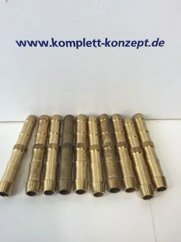 10 x Schlauchtülle Schlauchverbinder 10,4 mm Messing Wasser Druckluft Sofort Bestellen