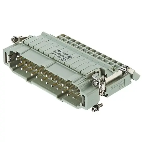 Finale Aktion Stift-Kontakteinsatz, 24B, 24-polig, bestückt, Schraubanschluss, mit PE-Kontakt, 09330244635