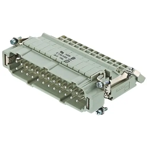 Rabatt Stift-Kontakteinsatz, 24B, 24-polig, bestückt, Schraubanschluss, mit PE-Kontakt, 09330244636