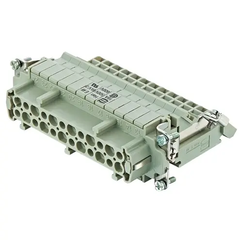 Buchsen-Kontakteinsatz, 24B, 24-polig, bestückt, Schraubanschluss, mit PE-Kontakt, 09330244735 Kostenfreie Lieferung