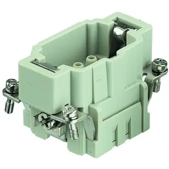 Billig Stift-Kontakteinsatz, 6B, 6-polig, unbestückt, Crimpanschluss, mit PE-Kontakt, 09332062602