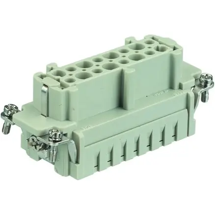 Top-Seller Buchsen-Kontakteinsatz, 16B, 16-polig, unbestückt, Crimpanschluss, mit PE-Kontakt, 09332162702