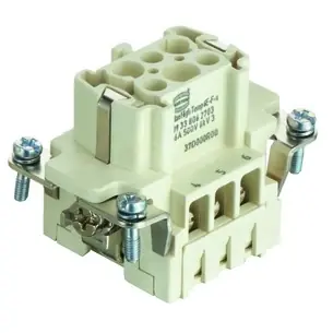 Expressversand Buchsen-Kontakteinsatz, 6B, 6-polig, bestückt, Schraubanschluss, mit PE-Kontakt, 09338062703