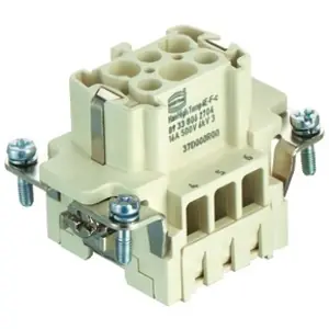 Buchsen-Kontakteinsatz, 6B, 6-polig, unbestückt, Crimpanschluss, mit PE-Kontakt, 09338062704 Finale Aktion