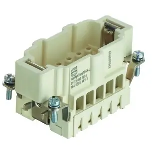 Stift-Kontakteinsatz, 10B, 10-polig, unbestückt, Crimpanschluss, mit PE-Kontakt, 09338102604 Schnäppchen