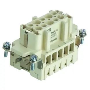 Buchsen-Kontakteinsatz, 10B, 10-polig, bestückt, Schraubanschluss, mit PE-Kontakt, 09338102703 Preiswert