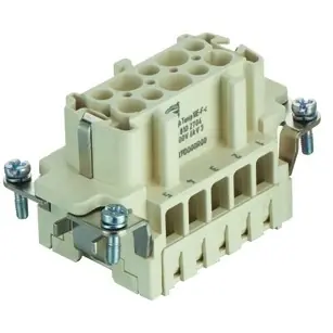 Aktuell Buchsen-Kontakteinsatz, 10B, 10-polig, unbestückt, Crimpanschluss, mit PE-Kontakt, 09338102704