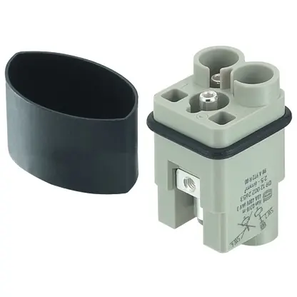 Wochenendangebot Stift-Kontakteinsatz, 3A, 2-polig, bestückt, Axial-Schraubanschluss, mit PE-Kontakt, 09120022652