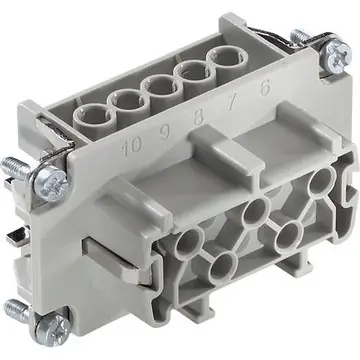 Buchsen-Kontakteinsatz, H-B 10, 10-polig, Schraubanschluss, mit PE-Kontakt, 10193100 Versand Am Gleichen Tag