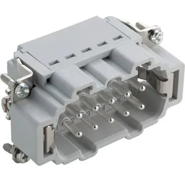 Must-Have Stift-Kontakteinsatz, H-B 10, 10-polig, Push-in, mit PE-Kontakt, 44423202