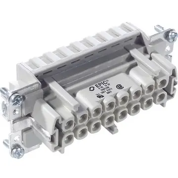 Buchsen-Kontakteinsatz, H-B 16, 16-polig, Federklemmanschluss, mit PE-Kontakt, 10401200 Mega-Angebot