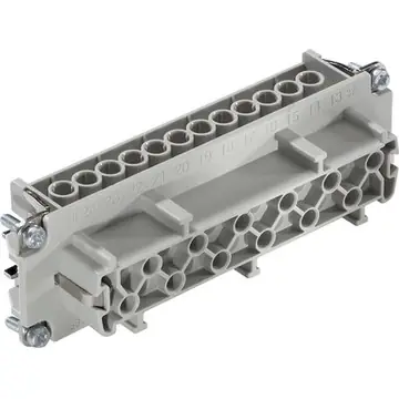 Preisreduziert Buchsen-Kontakteinsatz, H-B 24, 24-polig, Schraubanschluss, mit PE-Kontakt, 10197000