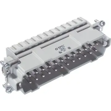 Stift-Kontakteinsatz, H-B 24, 24-polig, Federklemmanschluss, mit PE-Kontakt, 10400300 Zertifiziert