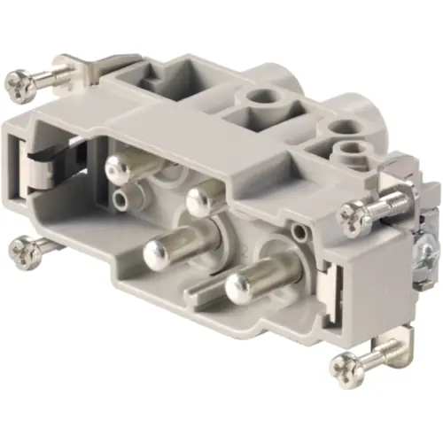 Wochenendangebot Stift-Kontakteinsatz, 6, 4-polig, bestückt, Schraubanschluss, mit PE-Kontakt, 1023220000