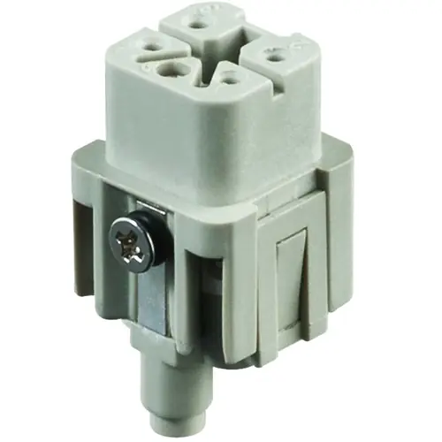 Buchsen-Kontakteinsatz, 4-polig + PE, Schraubanschluss, mit PE-Kontakt, T2010042201-000 Neue Kollektion