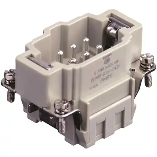 Top-Seller Stift-Kontakteinsatz, 6-polig + PE, bestückt, Federklemmanschluss, mit PE-Kontakt, T2040063101-000