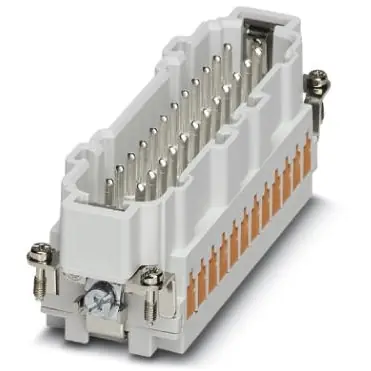 Zertifiziert Stift-Kontakteinsatz, 24B, 24-polig, bestückt, QUICKON, mit PE-Kontakt, 1605640