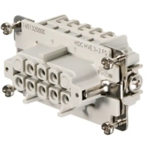 Angebot Buchsen-Kontakteinsatz, 4, 5-polig, bestückt, Schraubanschluss, mit PE-Kontakt, 1651320000