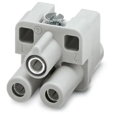 Wochenendangebot Buchsen-Kontakteinsatz, 7D, 2-polig, bestückt, Axial-Schraubanschluss, mit PE-Kontakt, 1586264