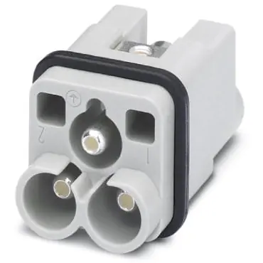 Stift-Kontakteinsatz, 7D, 2-polig, bestückt, Axial-Schraubanschluss, mit PE-Kontakt, 1586277 Gratis Versand