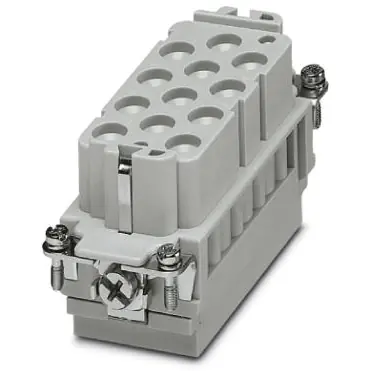 Buchsen-Kontakteinsatz, 16B, 12-polig, unbestückt, Crimpanschluss, mit PE-Kontakt, 1636347 Direktkauf