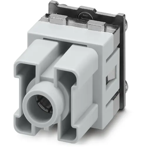 Buchsen-Kontakteinsatz, 16B, 1-polig, bestückt, Axial-Schraubanschluss, mit PE-Kontakt, 1417380 Echt