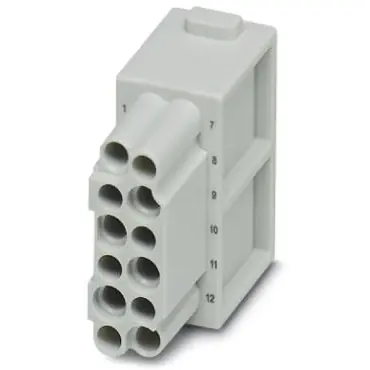 Buchsen-Kontakteinsatz, 12-polig, unbestückt, Crimpanschluss, 1414355 Neu Im Sortiment