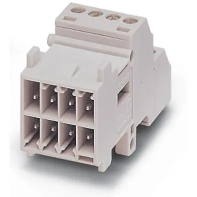 Billig Stift-Kontakteinsatz, 8-polig, bestückt, Schraubanschluss, mit PE-Kontakt, 1583568