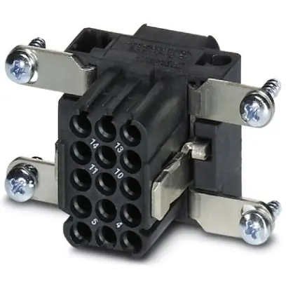 Bestseller Buchsen-Kontakteinsatz, VC1, 15-polig, unbestückt, Crimpanschluss, mit PE-Kontakt, 1855050