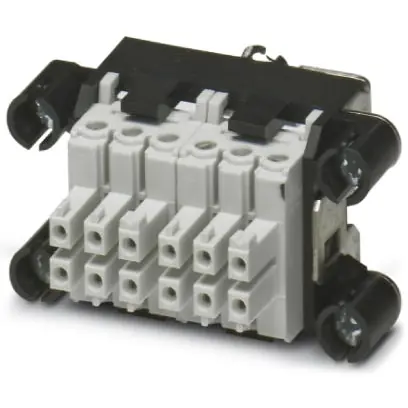 Billig Buchsen-Kontakteinsatz, VC1, 12-polig, bestückt, Schraubanschluss, mit PE-Kontakt, 1607191