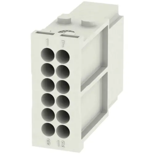 Stift-Kontakteinsatz, 12-polig, unbestückt, Crimpanschluss, mit PE-Kontakt, 1428840000 Heißes Angebot