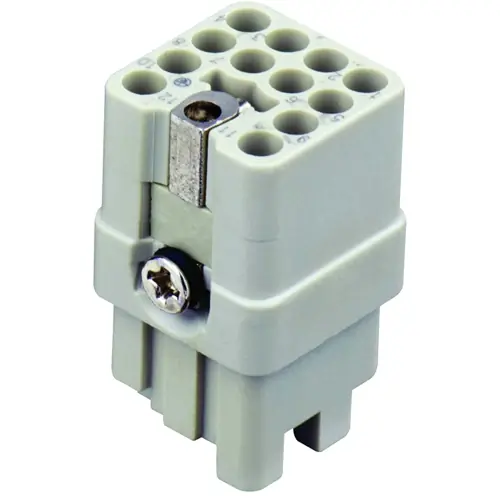 Buchsen-Kontakteinsatz, H-A 3, 12-polig, unbestückt, Crimpanschluss, T2080122201-000 Online Kaufen