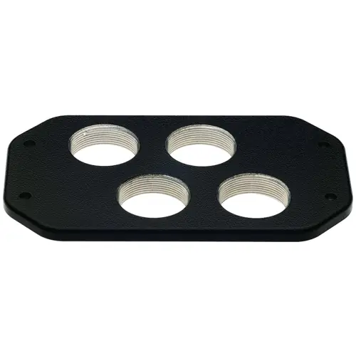 Wochenendangebot Montageabdeckung, Baugröße 48B, Aluminiumdruckguss, 4 x M40, gerade, Schraubverriegelung, IP69/IPX9K/IP68/IP65, 19400489801