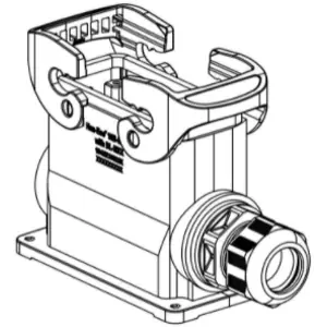 Wochenendangebot Aufbaugehäuse, Baugröße 16B, PA, M25, abgewinkelt, Querbügelverriegelung, IP66, 19432160231