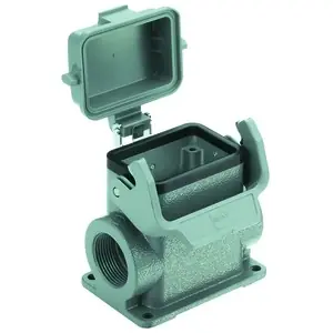 Zertifiziert Aufbaugehäuse, Baugröße 6B, Aluminiumdruckguss, 2 x PG21, abgewinkelt, Längsbügelverriegelung, IP65, 09300062297