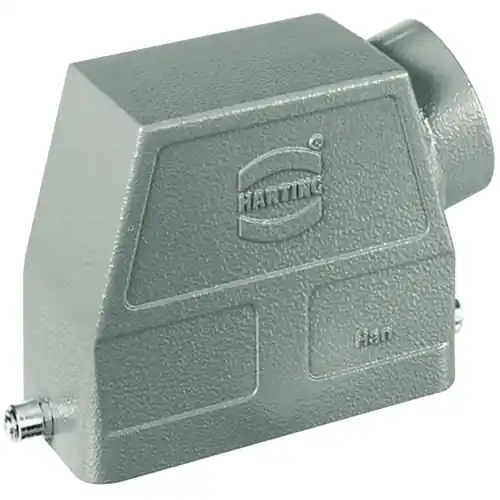 Wochenendangebot Tüllengehäuse, Baugröße 10B, Aluminiumdruckguss, PG29, abgewinkelt, Längsbügelverriegelung, IP44/IP65/IP67, 09300100543