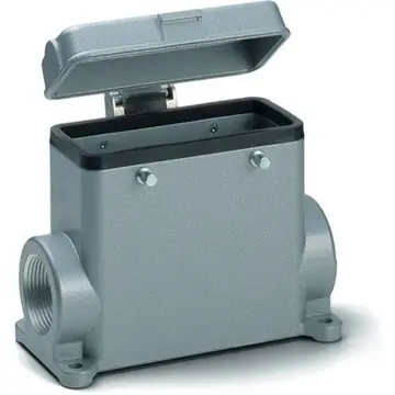 Aufbaugehäuse, Baugröße HB10, Aluminiumlegierung, 2 x M25/M32, abgewinkelt, Querbügelverriegelung, IP65/IP40, 79046400 Kostenloser Rückversand