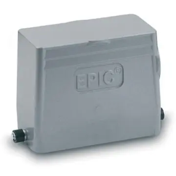 Abverkauf Tüllengehäuse, Baugröße HB16, Aluminiumlegierung, M40, abgewinkelt, Längsbügelverriegelung, IP65, 79104800