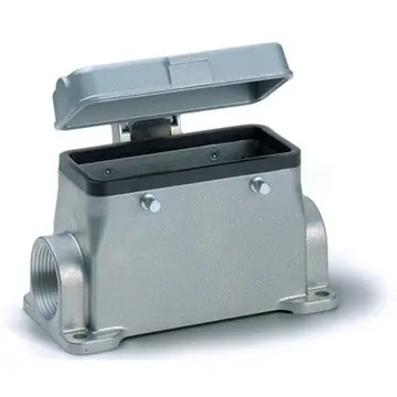 Aufbaugehäuse, Baugröße HB16, Aluminiumlegierung, 2 x M25, abgewinkelt, Querbügelverriegelung, IP65/IP40, 79096000 Nur Heute