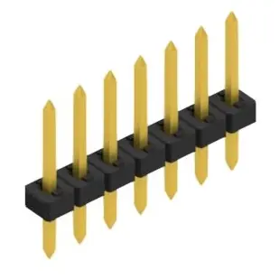 Preisreduziert Stiftleiste, 7-polig, RM 2 mm, gerade, schwarz, SLY10987G