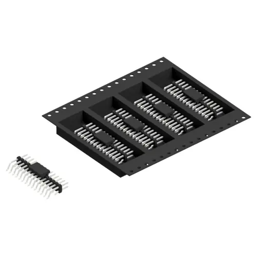 Zertifiziert Stiftleiste, 28-polig, RM 2 mm, gerade, schwarz, SLY10SMD04028ZBTR