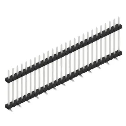 Zertifiziert Stiftleiste, 26-polig, RM 2 mm, abgewinkelt, schwarz, SLY11SMD13326Z