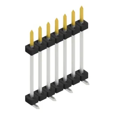 Abverkauf Stiftleiste, 7-polig, RM 2 mm, abgewinkelt, schwarz, SLY11SMD1337S