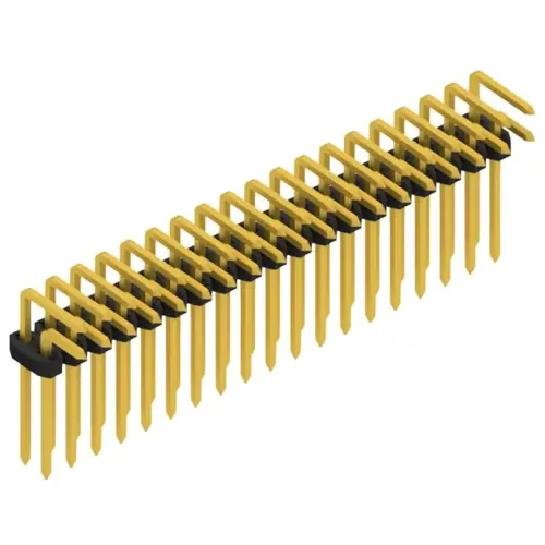 Zertifiziert Stiftleiste, 38-polig, RM 2 mm, abgewinkelt, schwarz, SLY408238G