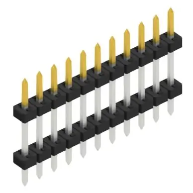 Abverkauf Stiftleiste, 11-polig, RM 2 mm, gerade, schwarz, SLY507511S