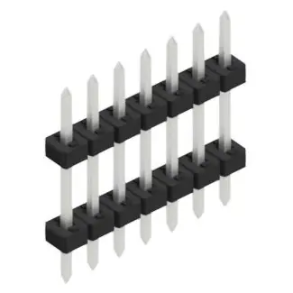Zertifiziert Stiftleiste, 7-polig, RM 2 mm, gerade, schwarz, 10136186