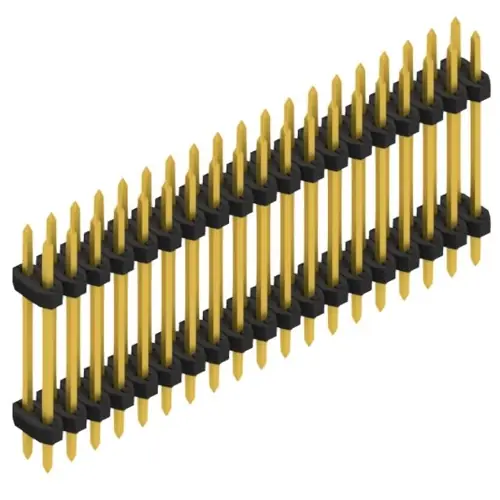 Zertifiziert Stiftleiste, 38-polig, RM 2 mm, gerade, schwarz, SLY612238G