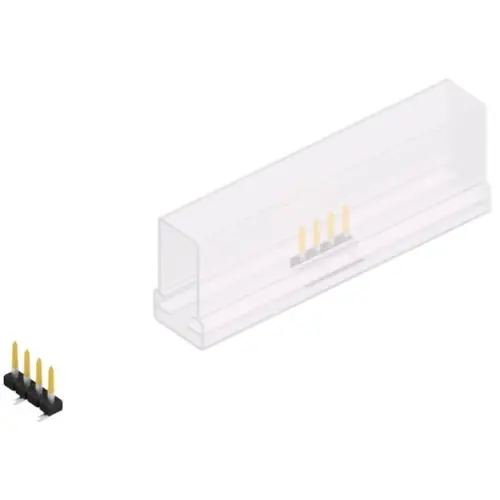 Abverkauf Stiftleiste, 4-polig, RM 2 mm, abgewinkelt, schwarz, SLY7SMD0454SSM